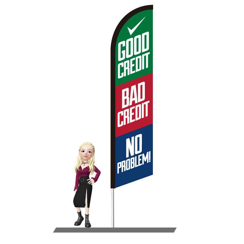 Good Credit Bad Credit Feather Flags 15ft